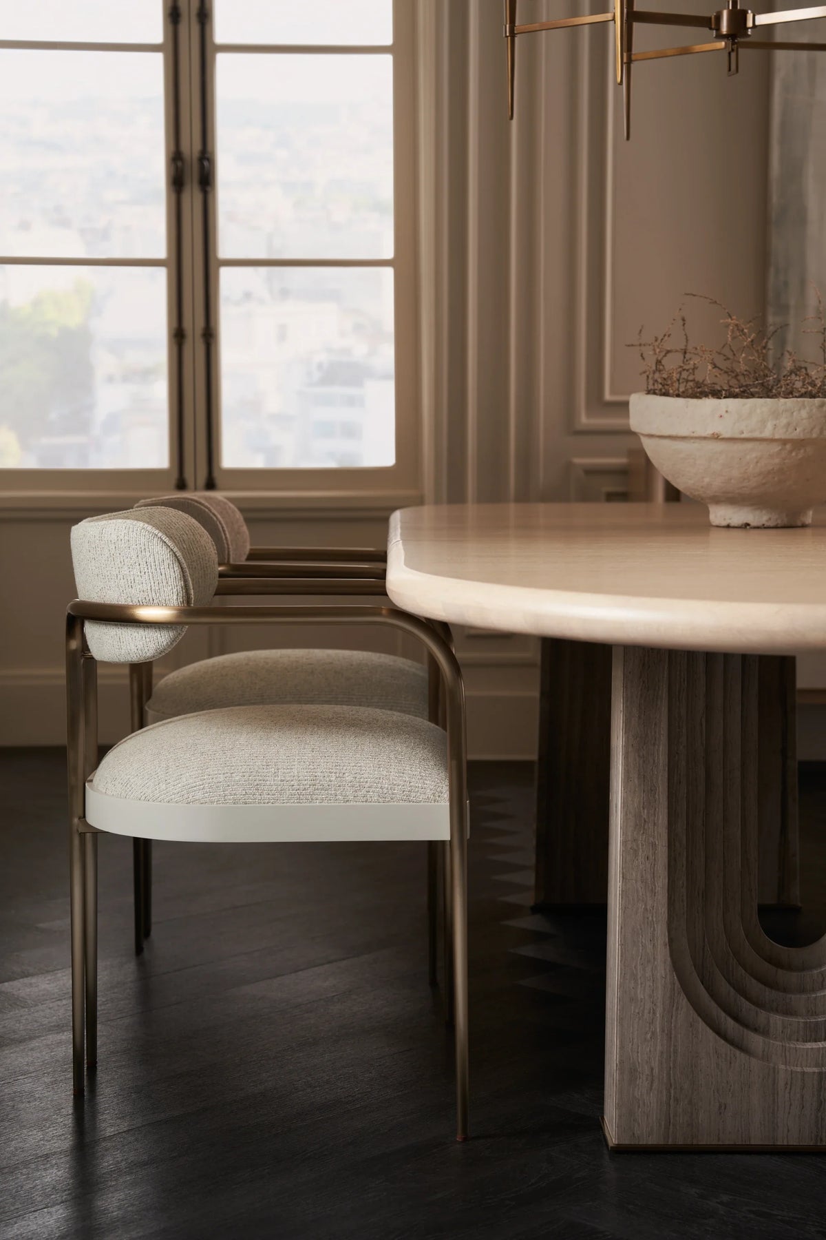 Caracole Emphasis Dining Chair – close-up – Lusso Furniture Miami