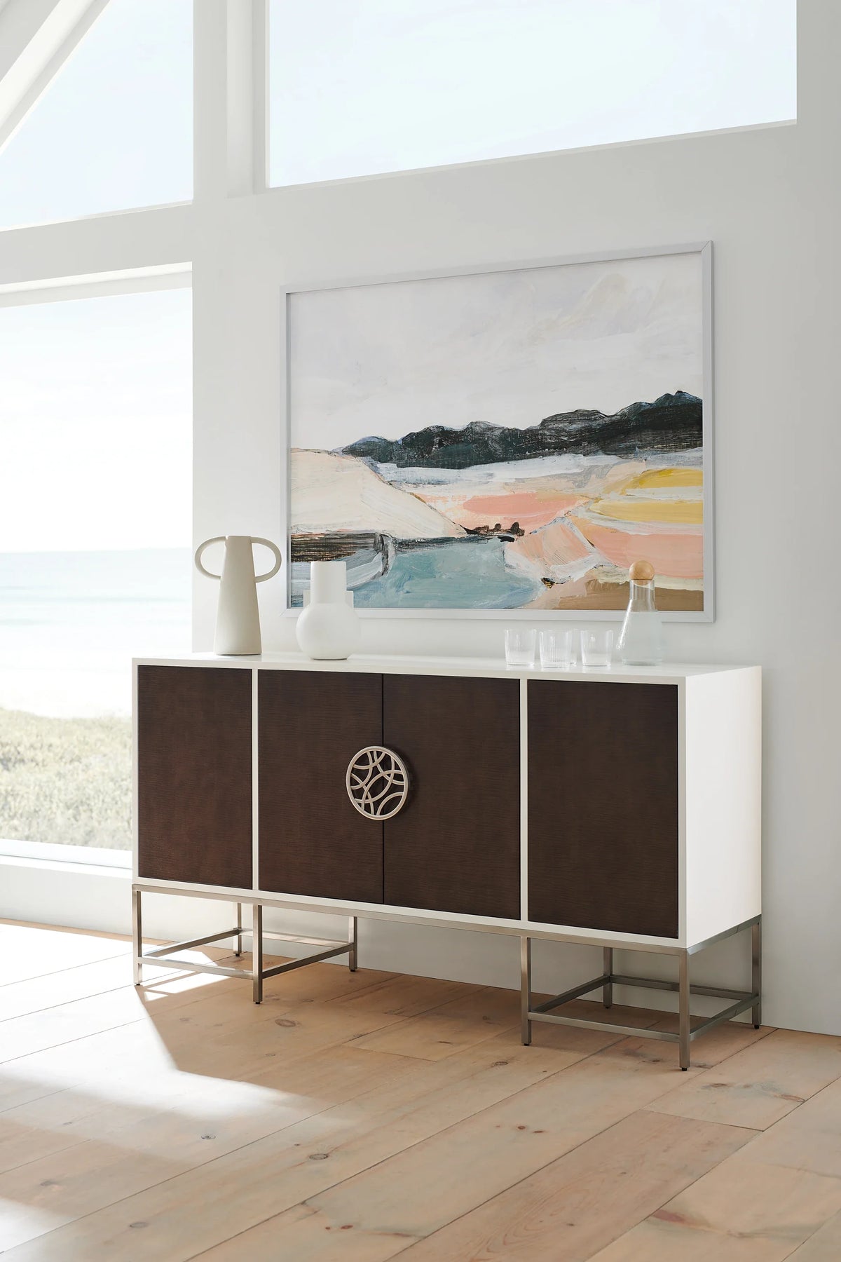 Caracole A Touch of Class Credenza – side view – Lusso Furniture Miami
