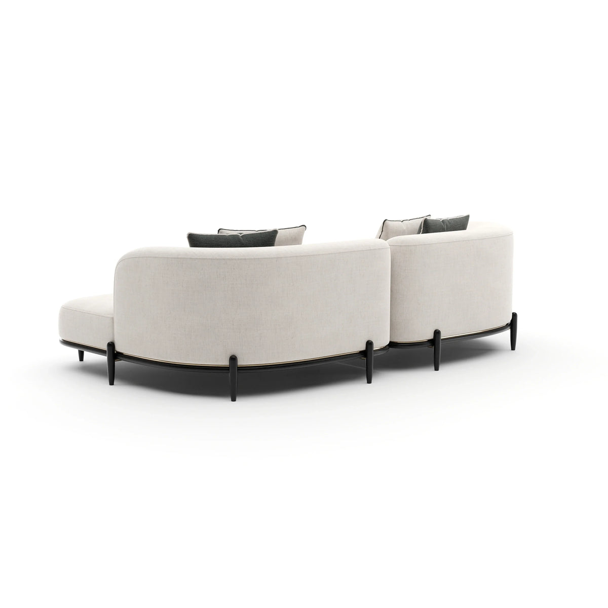 Caracole Madera Sectional – view 30 – Lusso Furniture Miami