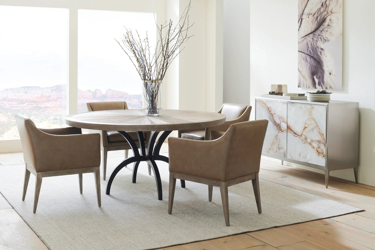 Caracole Rough And Ready Dining Table – angle view – Lusso Furniture Miami