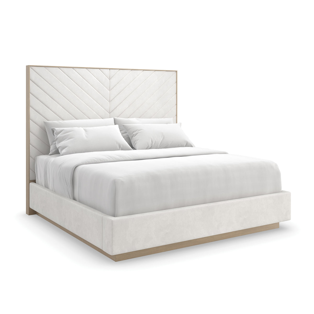 Caracole Meet U in the Middle Bed – front view – Lusso Furniture Miami
