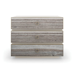 Caracole Bedrock Nightstand – front view – Lusso Furniture Miami