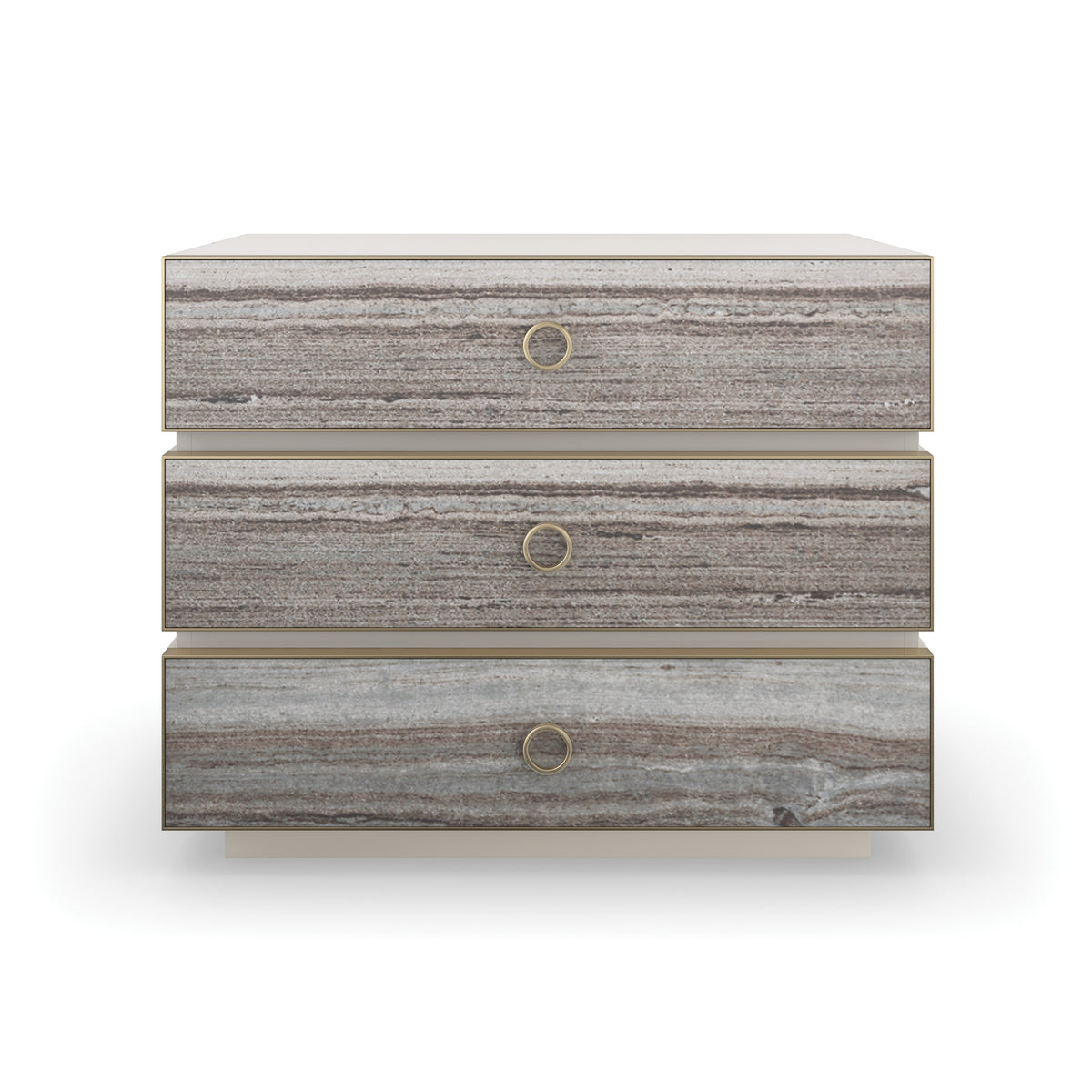Caracole Bedrock Nightstand – front view – Lusso Furniture Miami