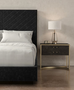 Caracole Meet U in the Middle Bed – close-up – Lusso Furniture Miami