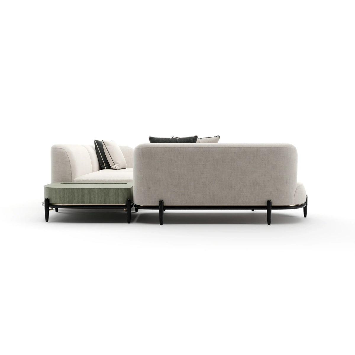 Caracole Madera Sectional – side view – Lusso Furniture Miami