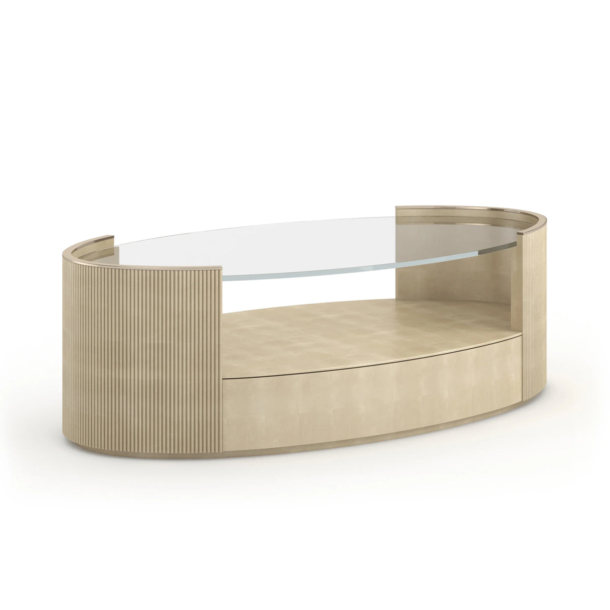 Caracole Love Oval Cocktail Table – close-up – Lusso Furniture Miami