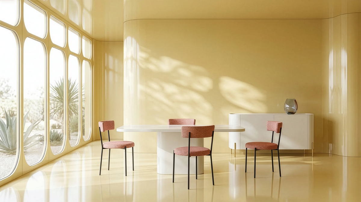 Caracole Atom Dining Table – side view – Lusso Furniture Miami