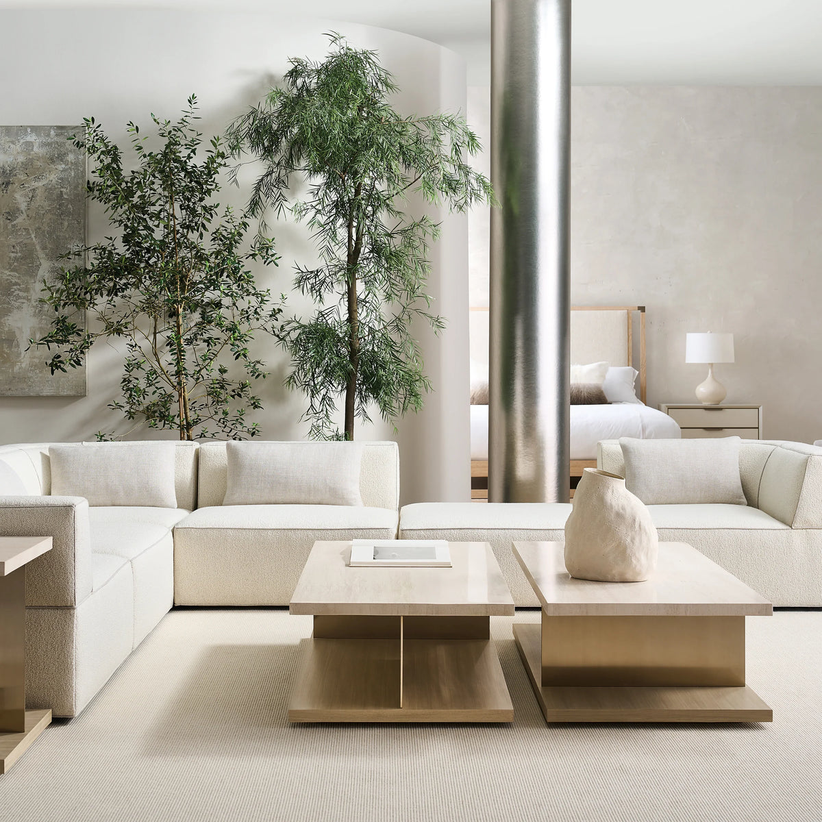 Caracole Marbella Sectional – angle view – Lusso Furniture Miami
