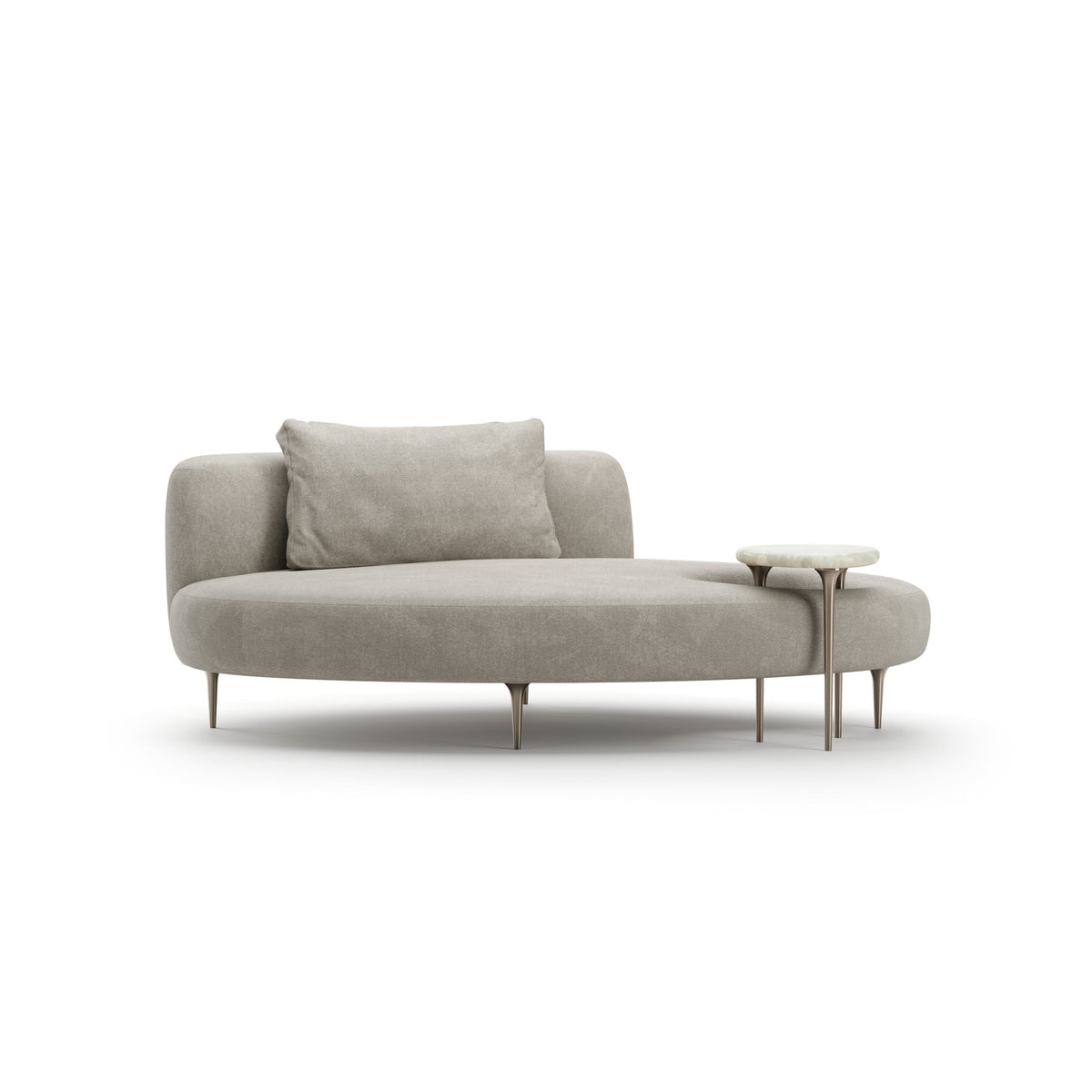 Caracole Echo Chaise – front view – Lusso Furniture Miami