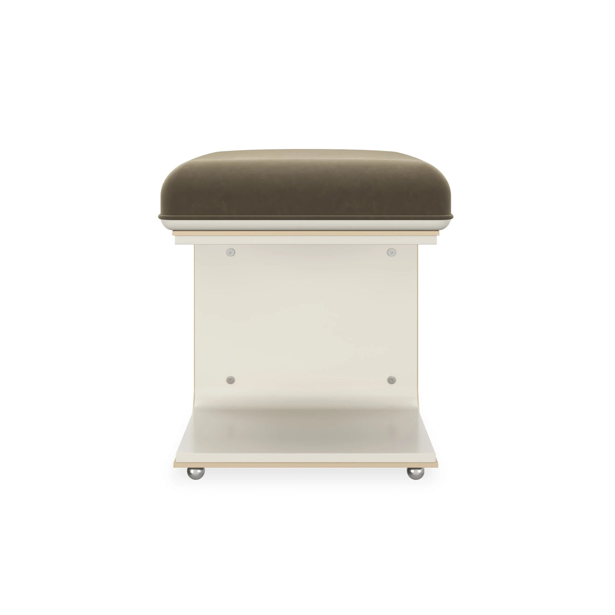Caracole Balance Beam Ottoman – side view – Lusso Furniture Miami