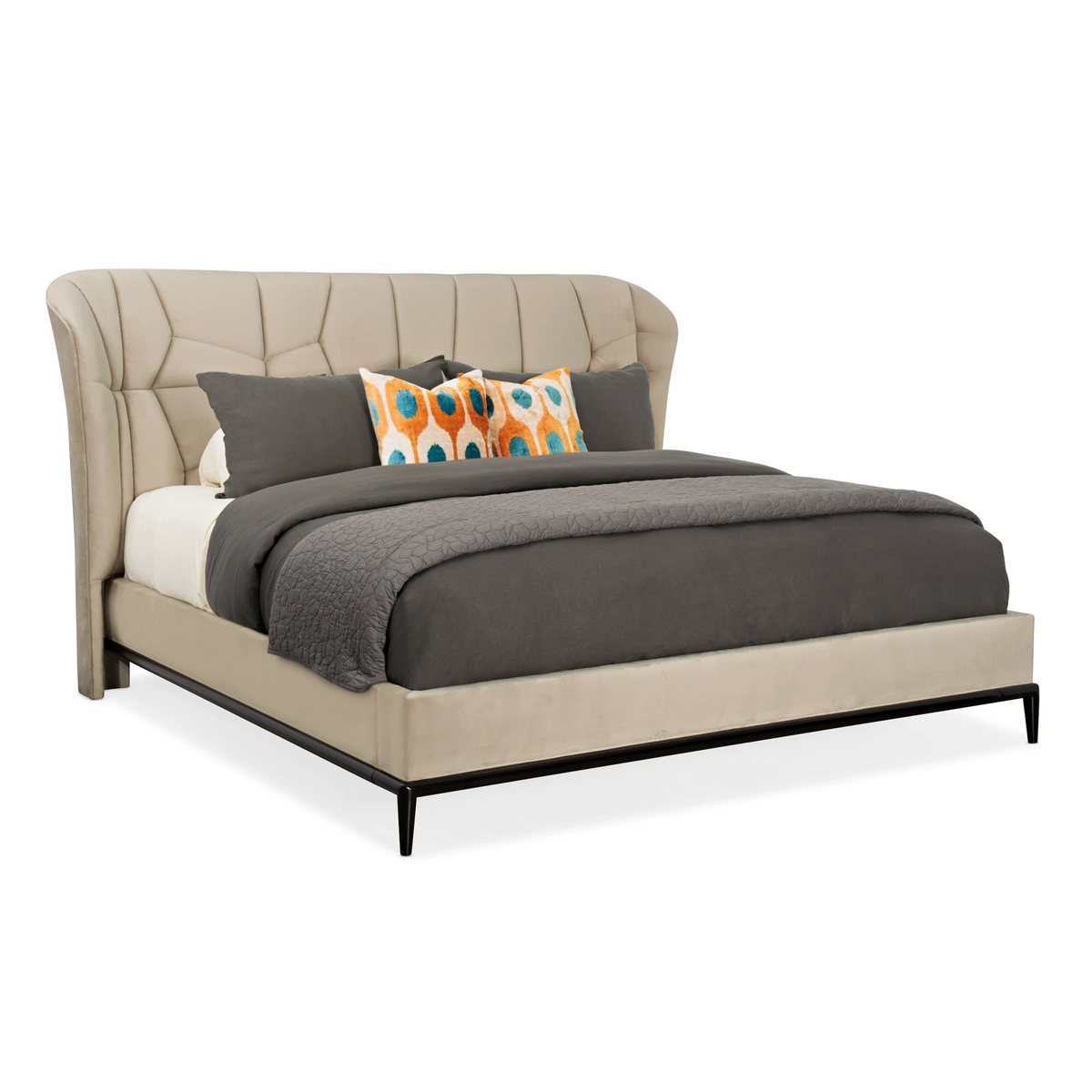 Caracole Vector Bed – angle view – Lusso Furniture Miami