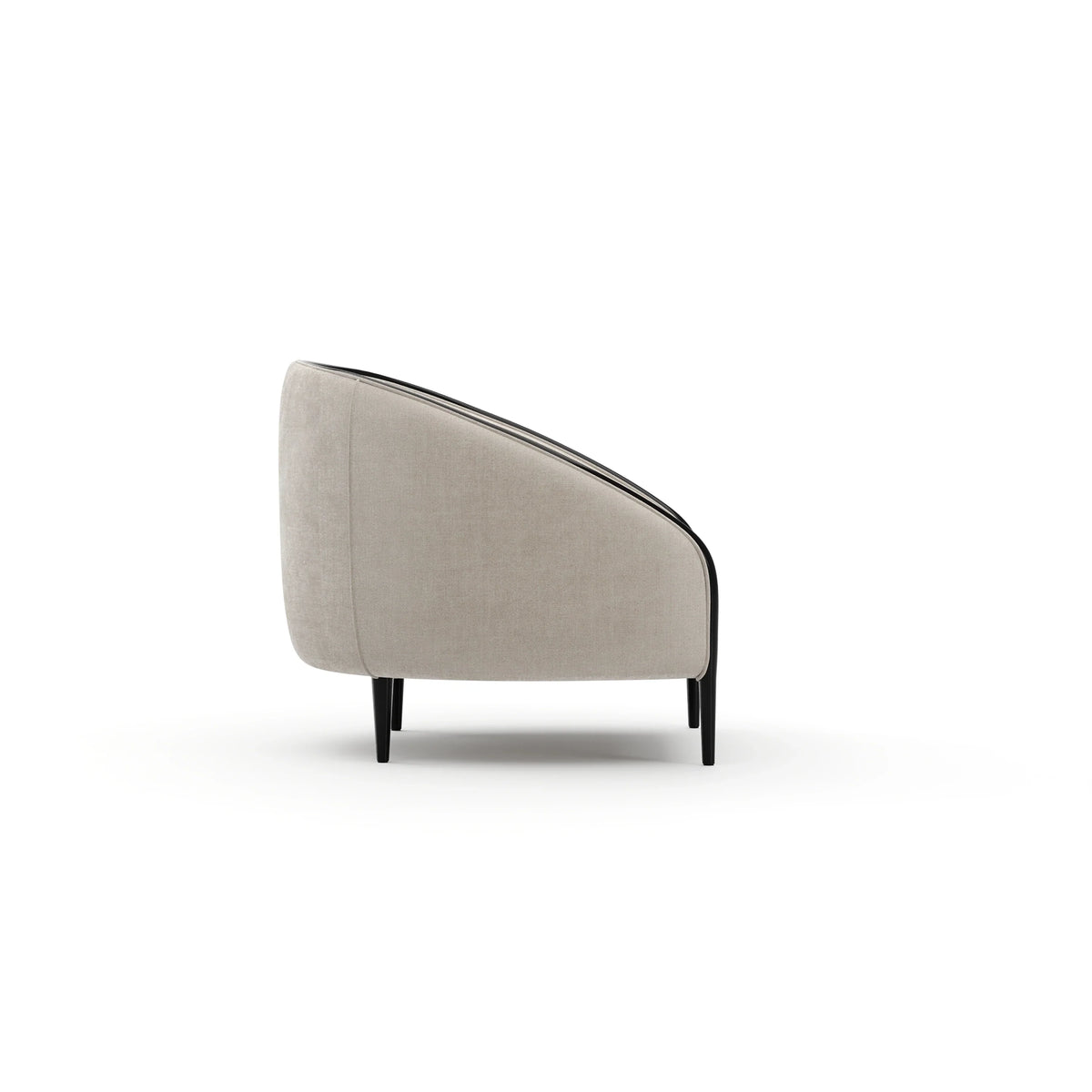 Caracole Petit Accent Chair – side view – Lusso Furniture Miami