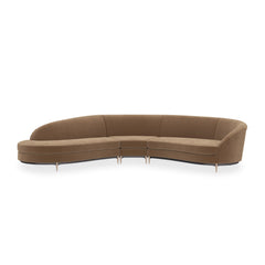 Caracole Three's Company Sectional – front view – Lusso Furniture Miami