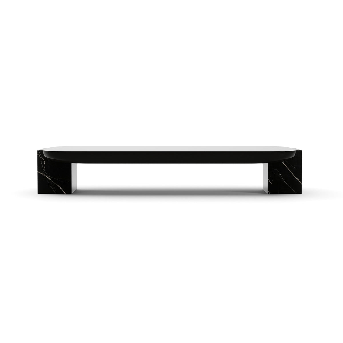 Caracole Overlap Rectangle Cocktail Table – front view – Lusso Furniture Miami