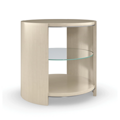Caracole Da Vita Round End Table – side view – Lusso Furniture Miami