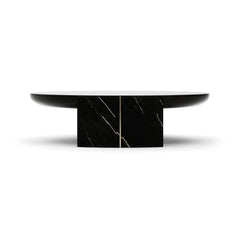 Caracole Overlap Round Cocktail Table – close-up – Lusso Furniture Miami