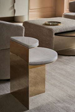 Caracole Touche Light Side Table – side view – Lusso Furniture Miami