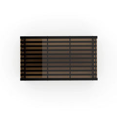Caracole Pinstripe Dark Cocktail Table – detail – Lusso Furniture Miami