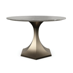 Caracole Top Brass Dining Table – front view – Lusso Furniture Miami