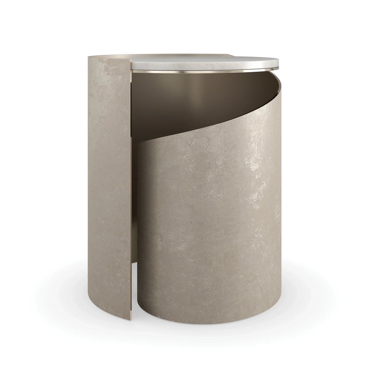 Caracole Nautilus Spot Table – side view – Lusso Furniture Miami