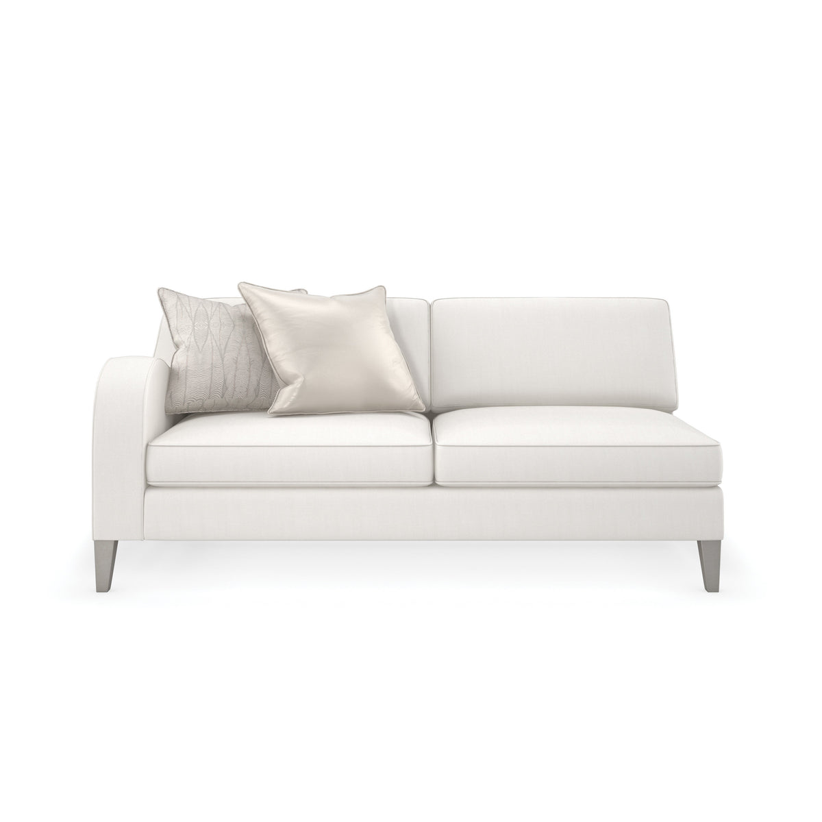 Caracole Victoria Left Facing Loveseat – front view – Lusso Furniture Miami