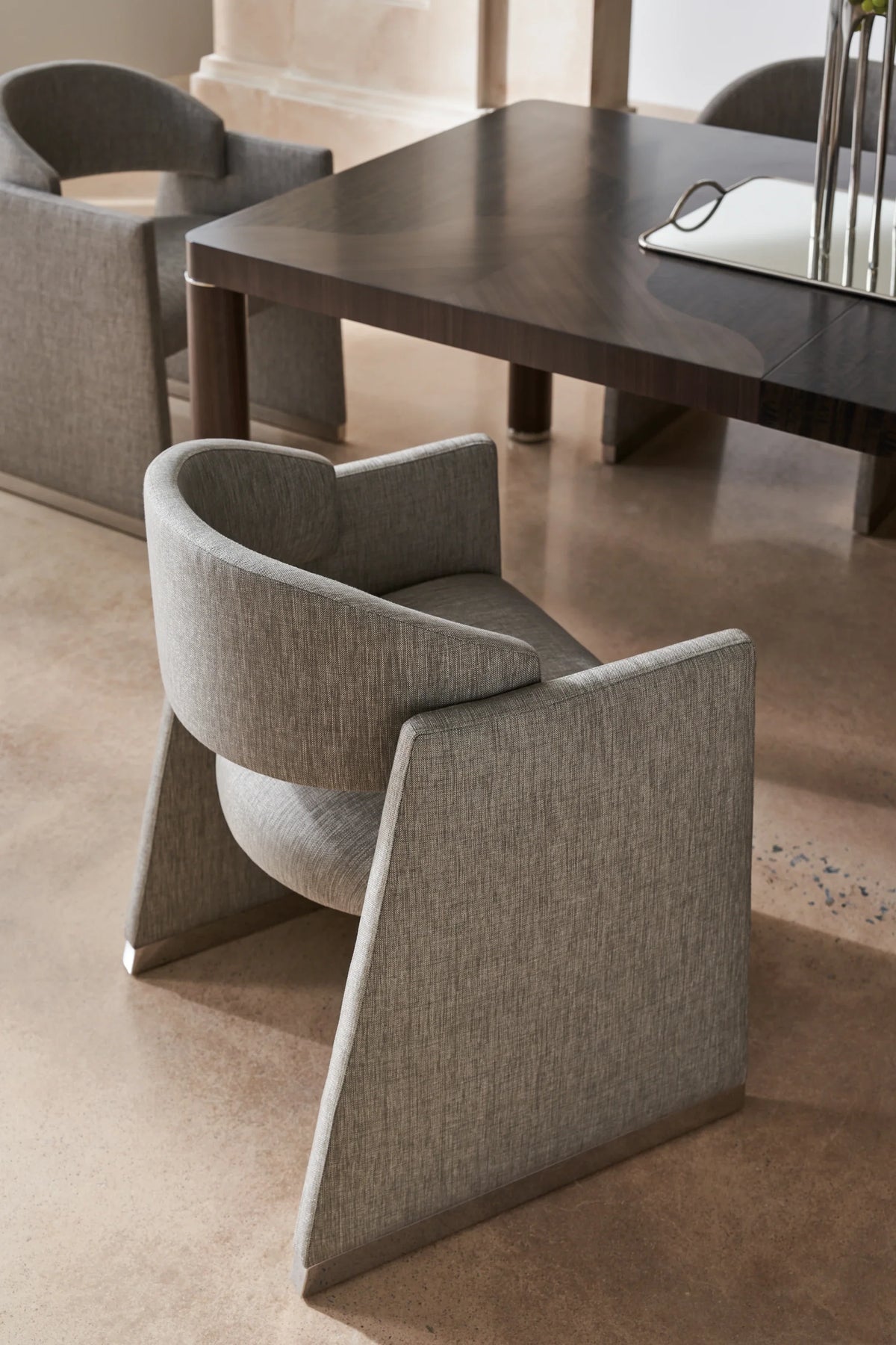 Caracole Polish Off Dining Chair – side view – Lusso Furniture Miami