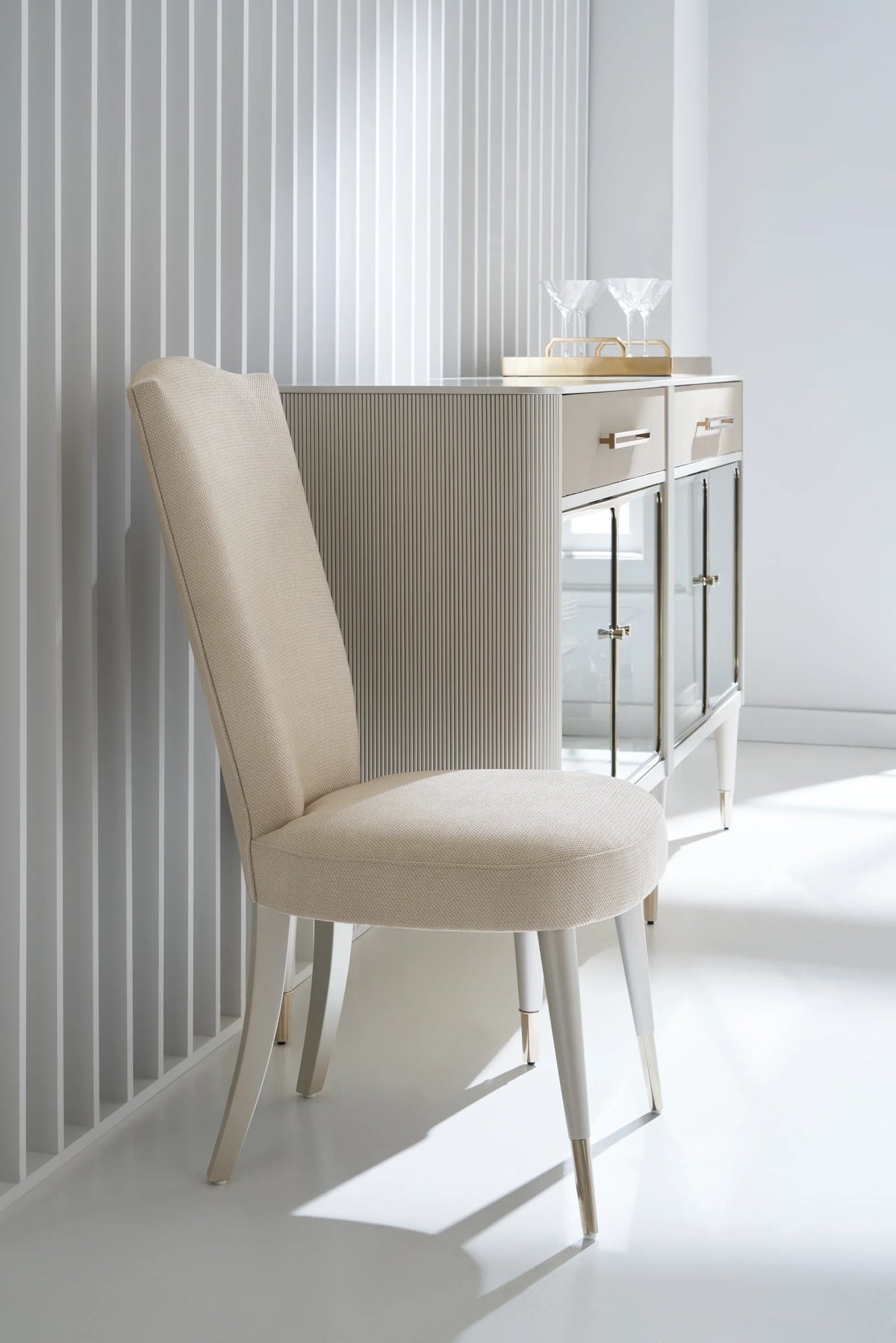 Caracole Cherub Side Chair – angle view – Lusso Furniture Miami