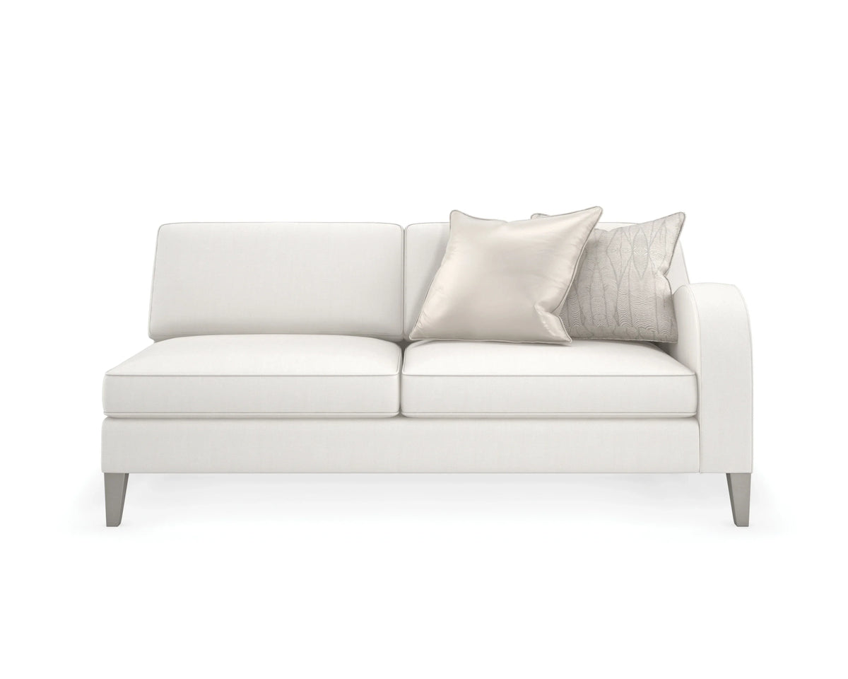 Caracole Victoria Right Facing Loveseat – angle view – Lusso Furniture Miami