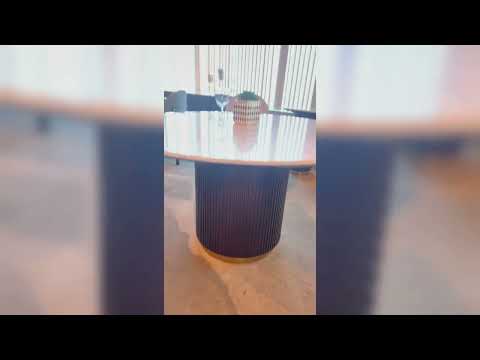 ACME Clayten Round Marble Dining Table-zoom-