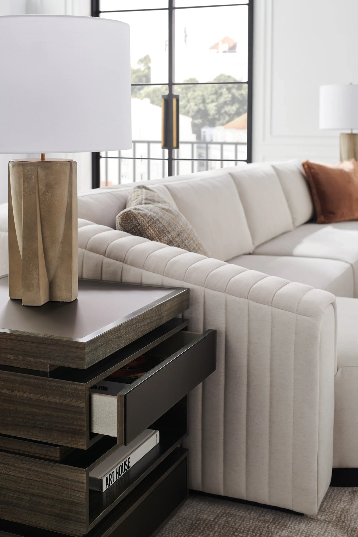 Caracole La Moda Side Table – close-up – Lusso Furniture Miami