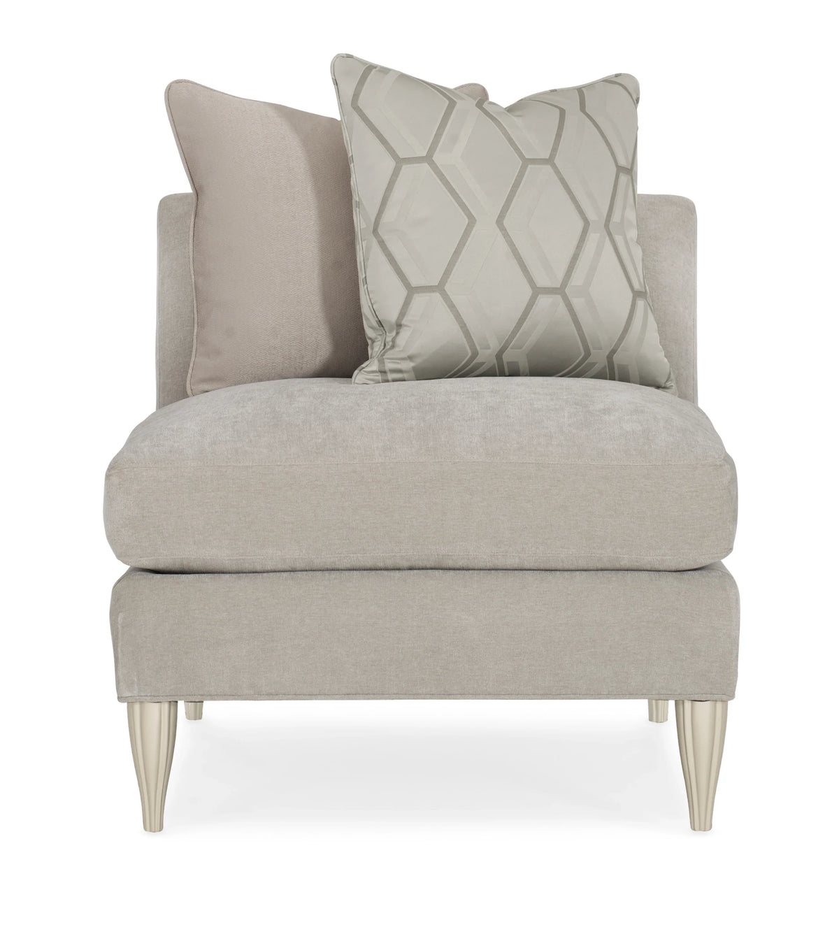Caracole Fret Knot Armless Chair – angle view – Lusso Furniture Miami