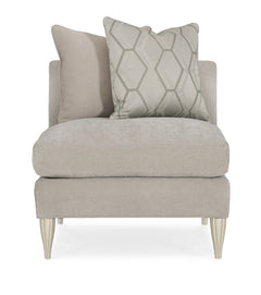Caracole Fret Knot Armless Chair – angle view – Lusso Furniture Miami