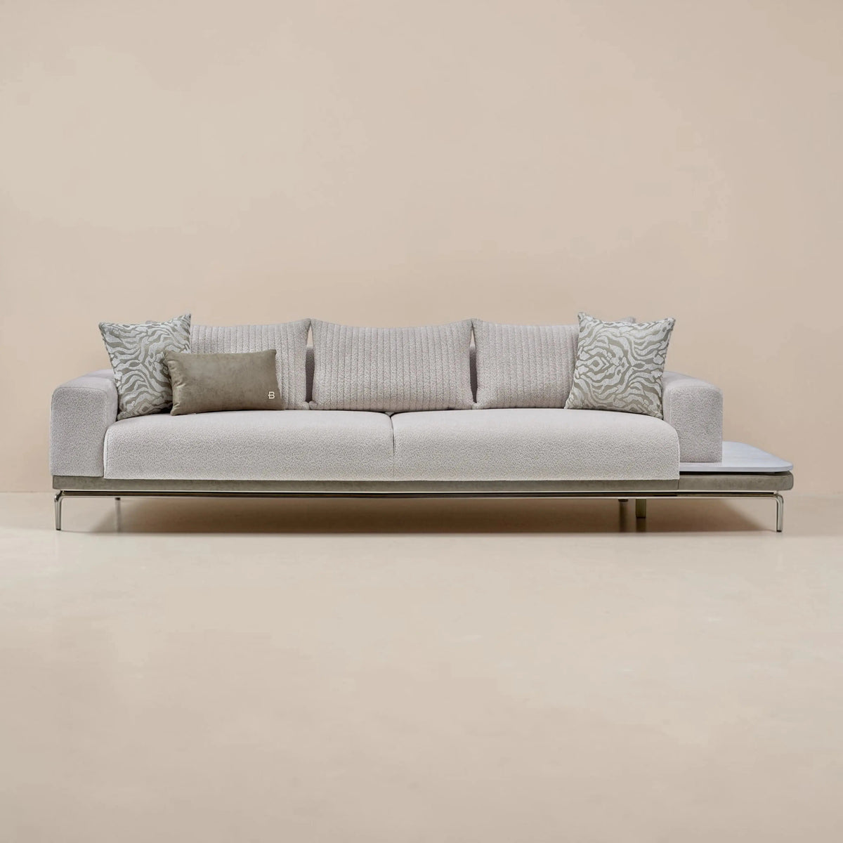 Estella Living Room Set (Cream) – Living Room Set | Lusso Furniture (view 12)