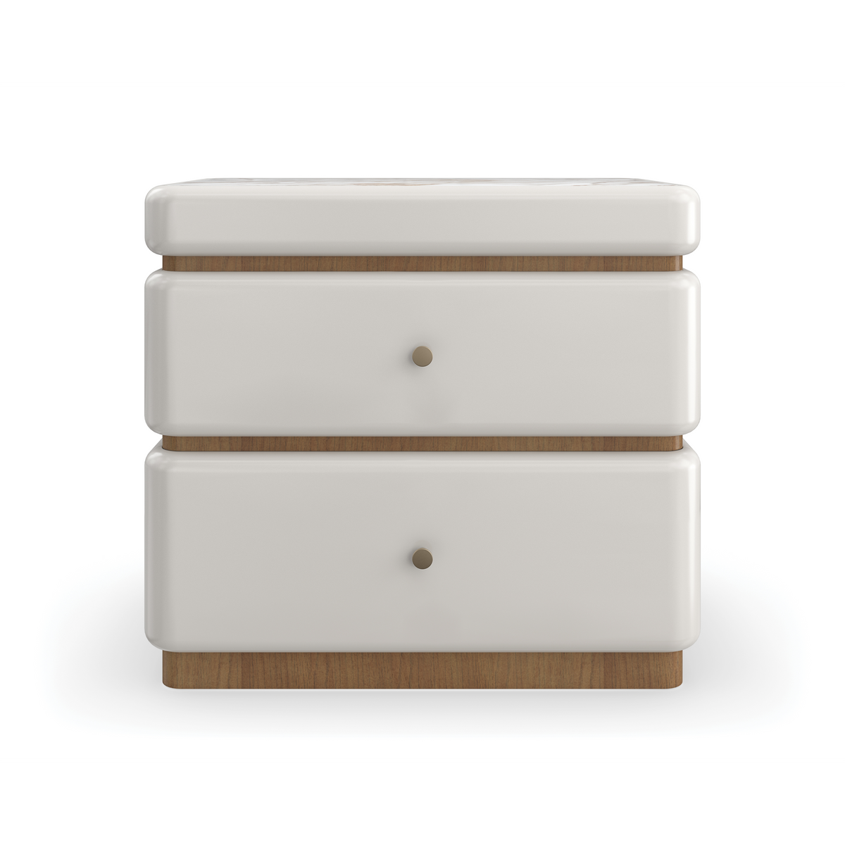 Caracole Milos Nightstand – front view – Lusso Furniture Miami