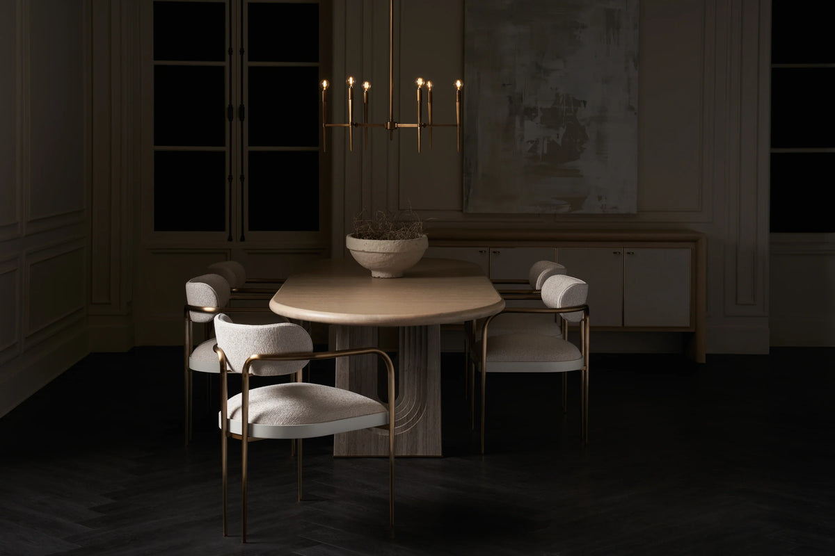 Caracole Emphasis Dining Table – side view – Lusso Furniture Miami