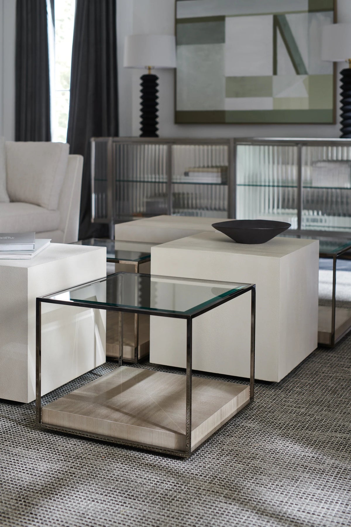 Caracole Solid Ground Cocktail Table – angle view – Lusso Furniture Miami