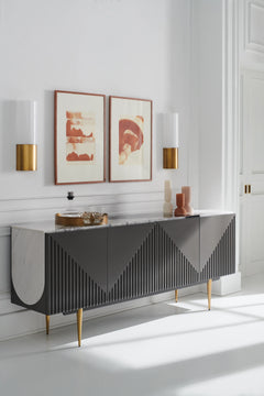 Caracole Over The Edge Buffet – room setting – Lusso Furniture Miami