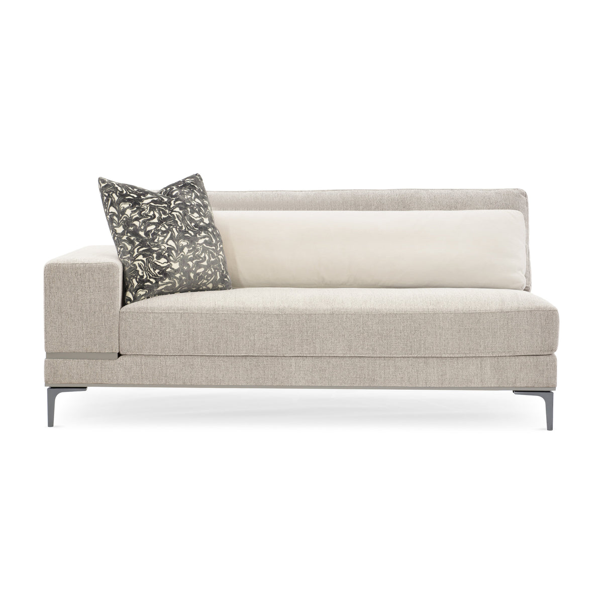 Caracole Repetition Left Facing Loveseat – front view – Lusso Furniture Miami