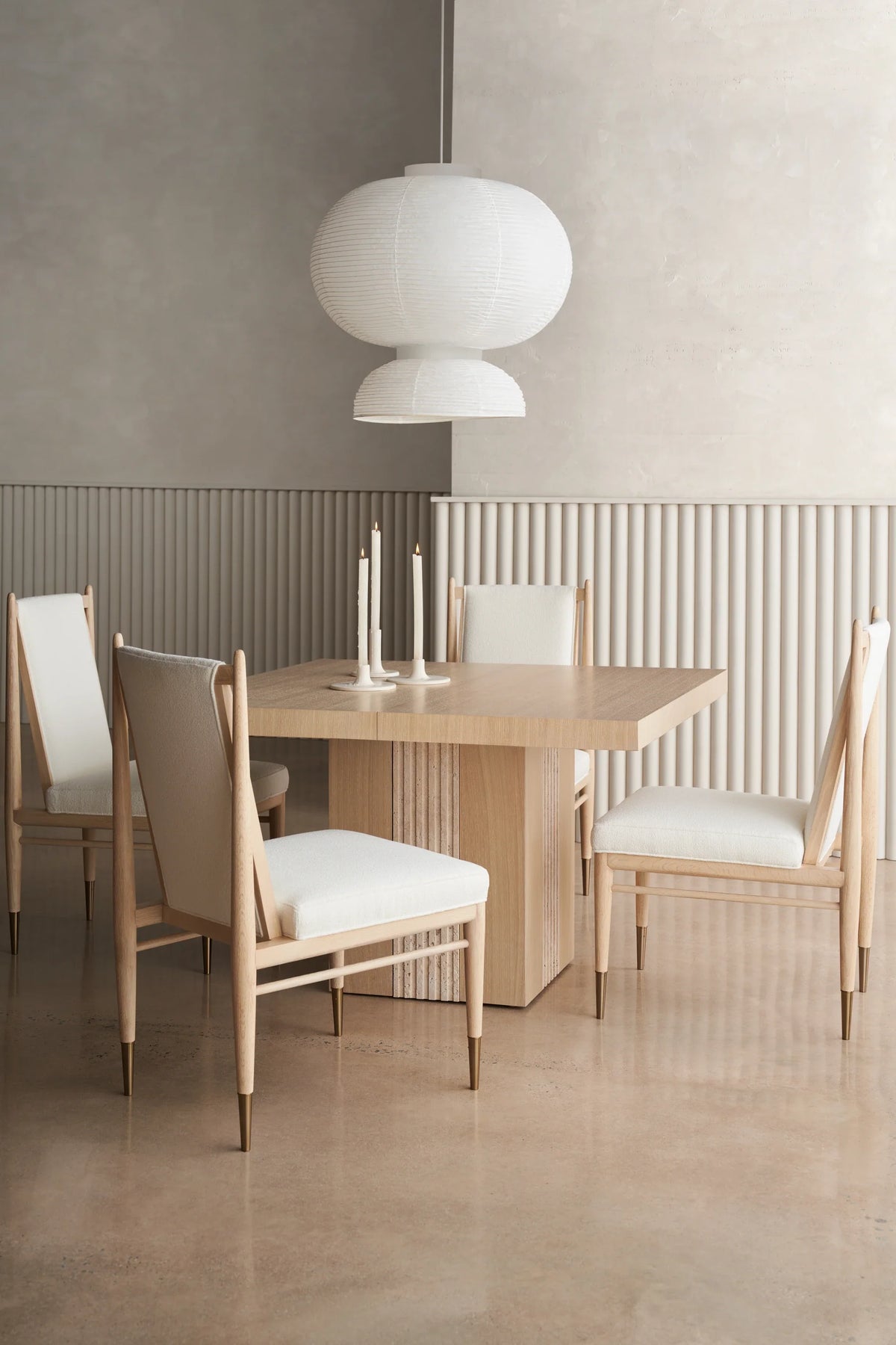 Caracole Unity Light Dining Table – side view – Lusso Furniture Miami