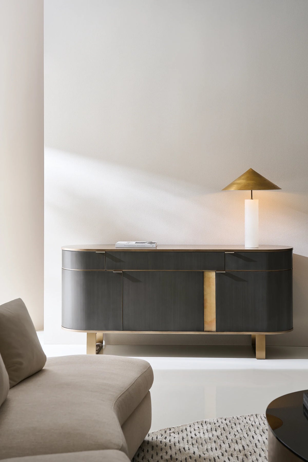 Caracole Piet Sideboard – side view – Lusso Furniture Miami