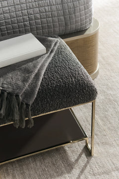 Caracole Thoroughly Modern Ottoman – back view – Lusso Furniture Miami