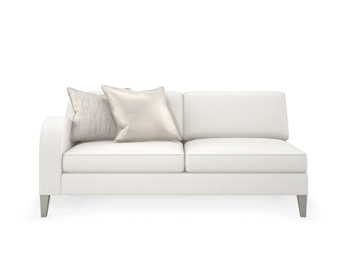 Caracole Victoria Left Facing Loveseat – angle view – Lusso Furniture Miami