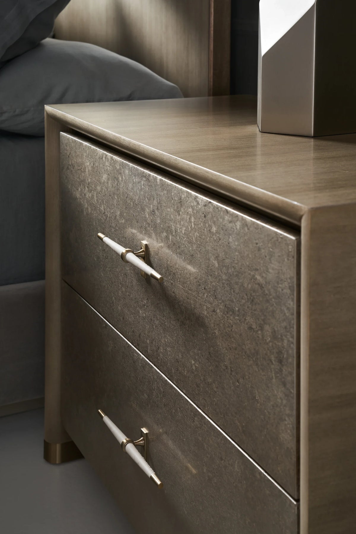 Caracole Dream Chaser Nightstand – finish detail – Lusso Furniture Miami