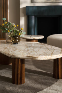 Caracole Seychelles Cocktail Table – side view – Lusso Furniture Miami