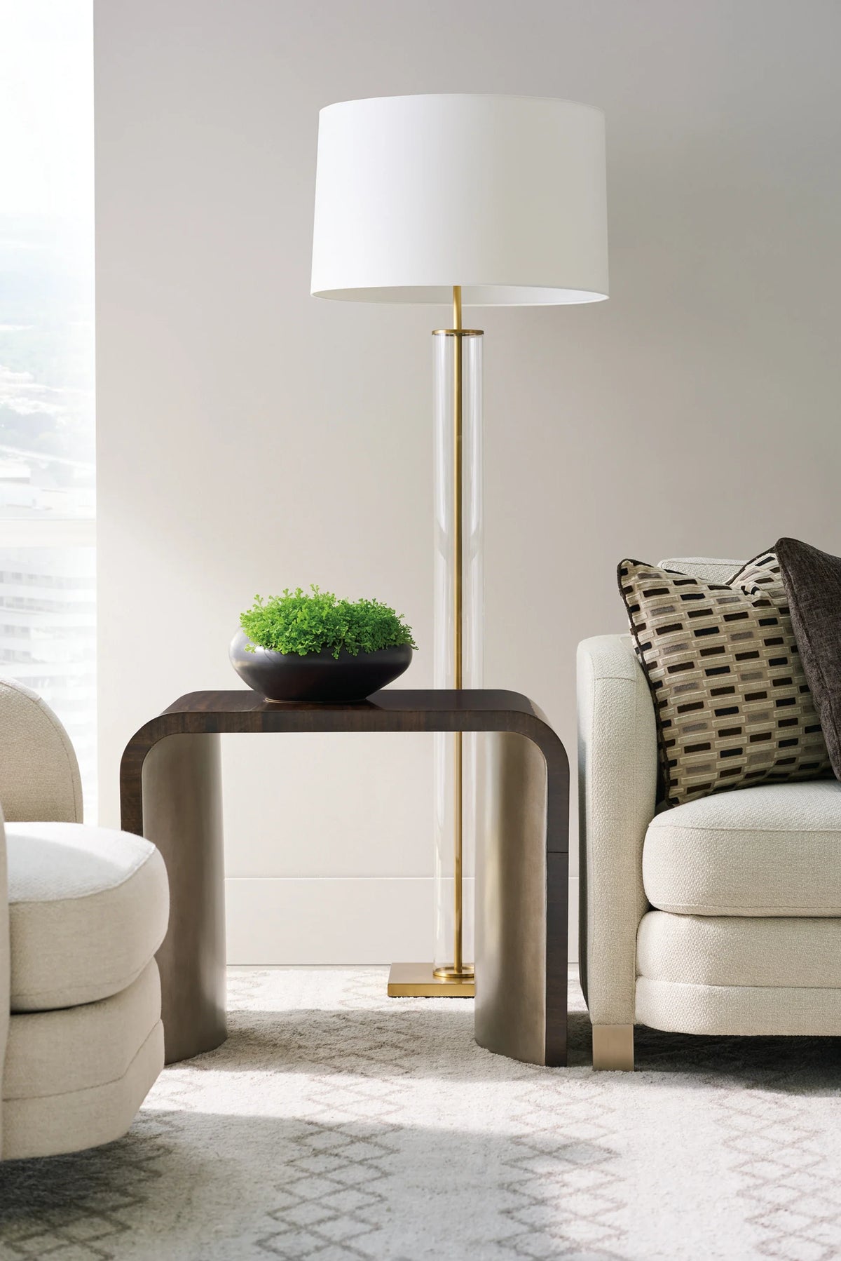 Caracole Streamline End Table – angle view – Lusso Furniture Miami