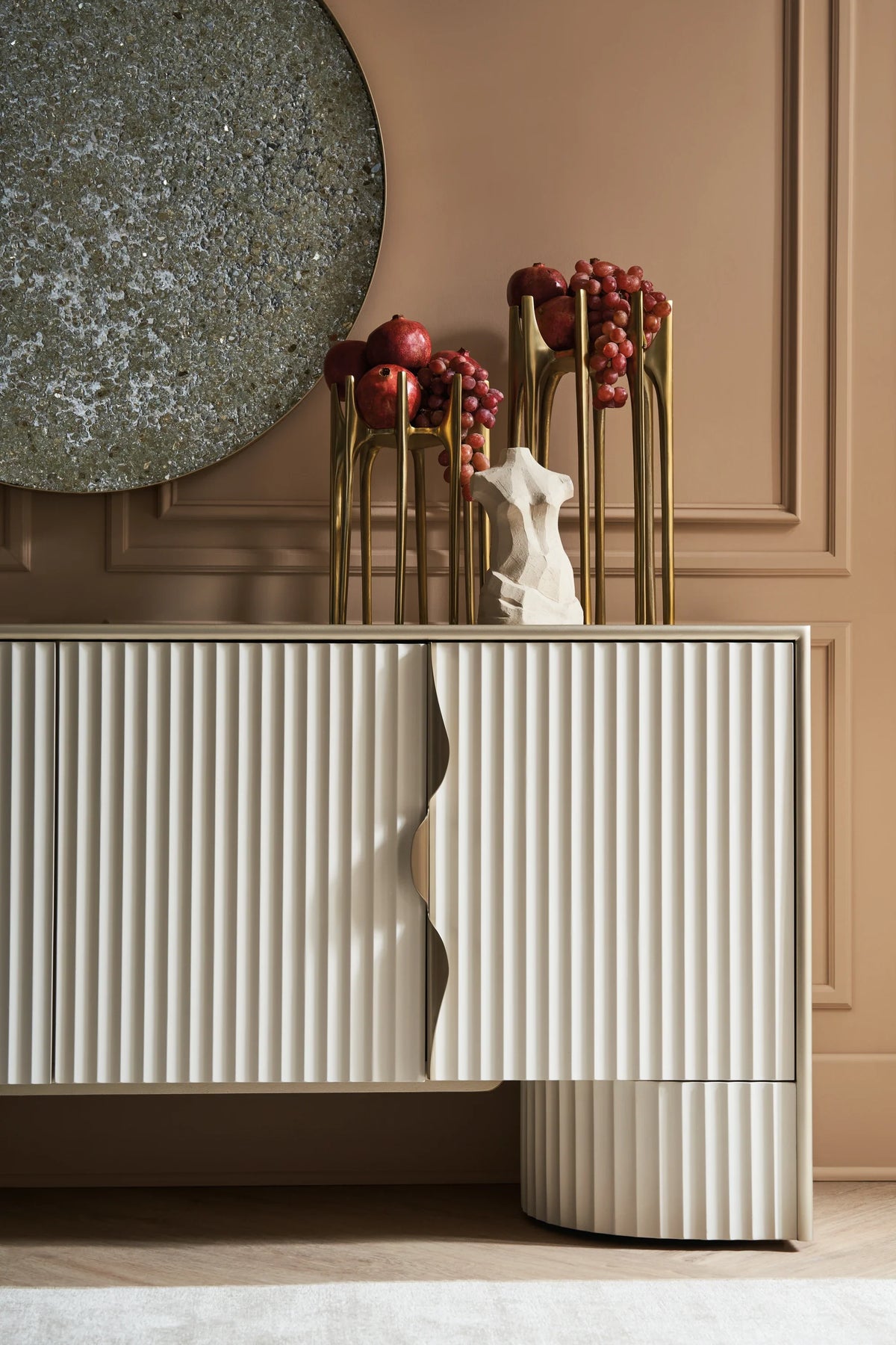 Caracole Corinthian Sideboard – room setting – Lusso Furniture Miami