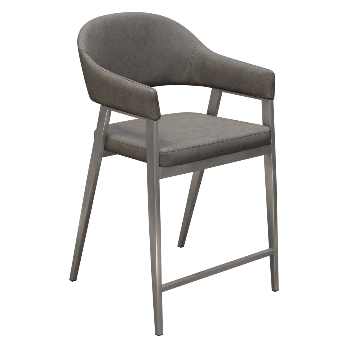 Adele Upholstered Counter Stool Set – side view – Lusso Furniture Miami