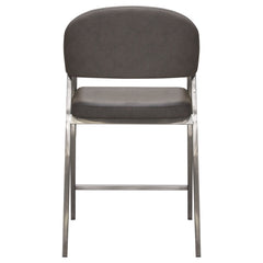 Adele Upholstered Counter Stool Set – back view – Lusso Furniture Miami