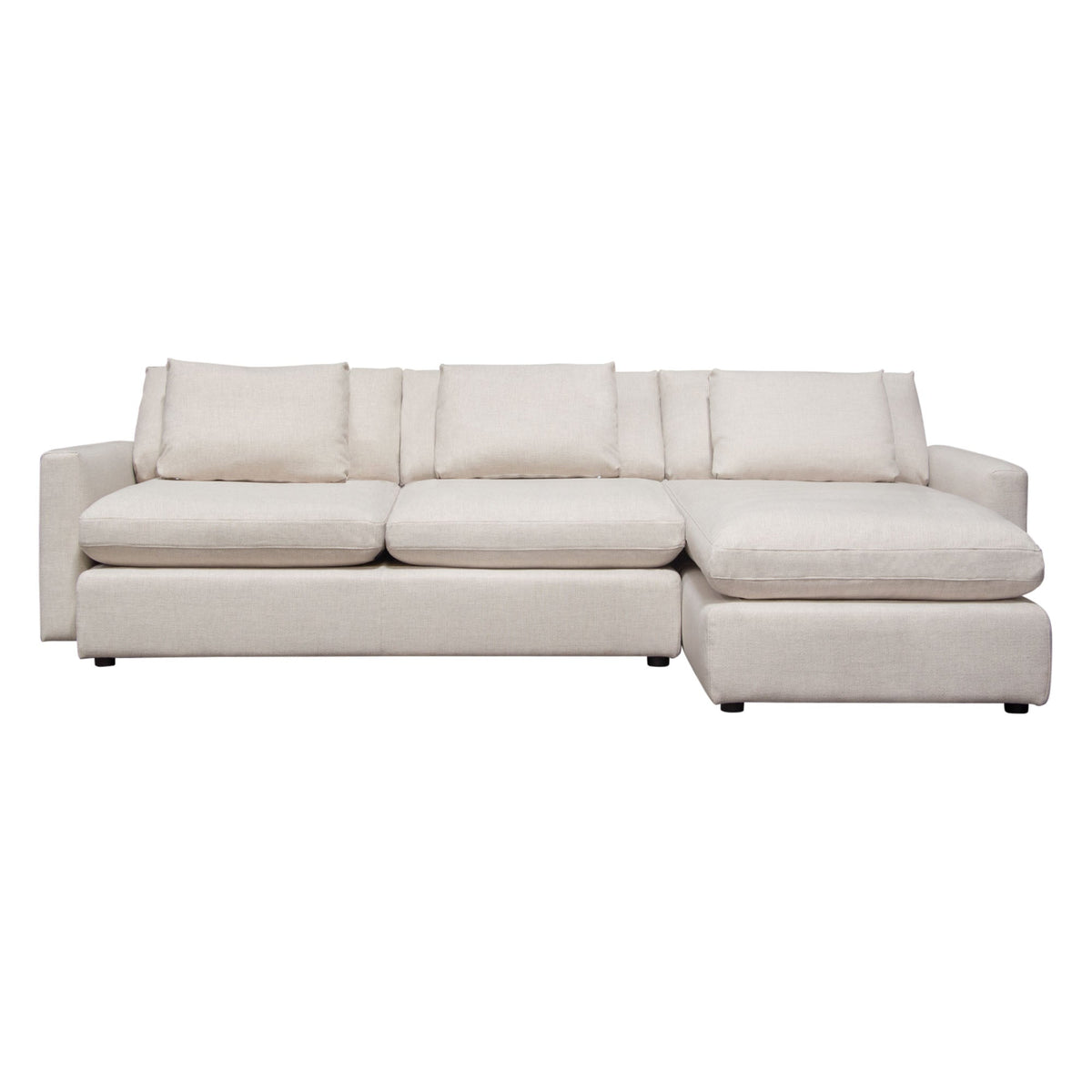 Arcadia Feather Down Sectional Sofa – side view – Lusso Furniture Miami