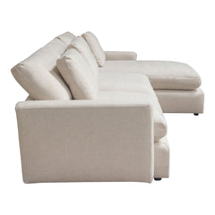 Arcadia Feather Down Sectional Sofa – back view – Lusso Furniture Miami